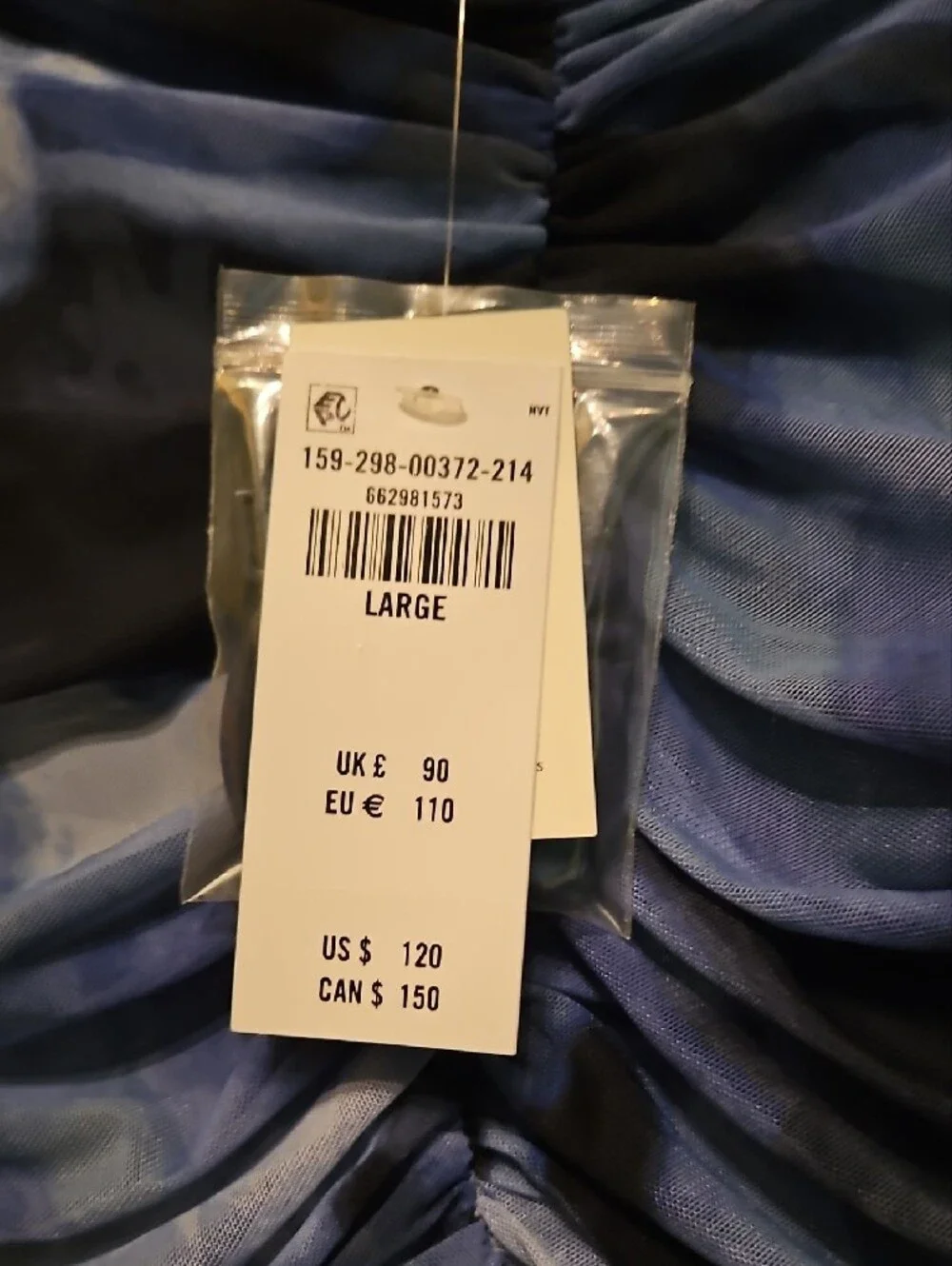 Abercrombie & Fitch Blue Ruched Maxi Dress